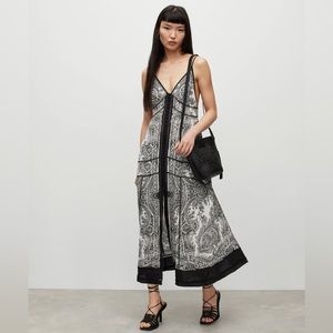ALLSAINTS - Dahlia Rafaela Lace Panelled Maxi Dress